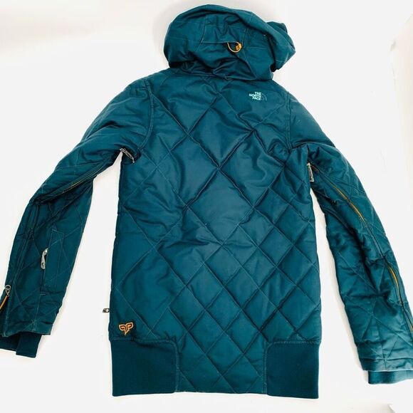 THE NORTH FACE cryptic jacket quilted long hooded recco 550 sz xs womens - Picture 5 of 6